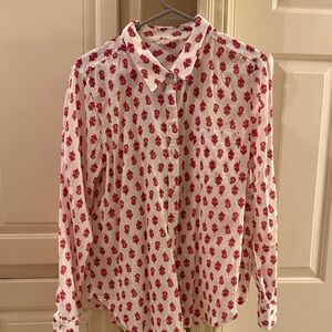 Lucky Brand Red Patterned Shirt